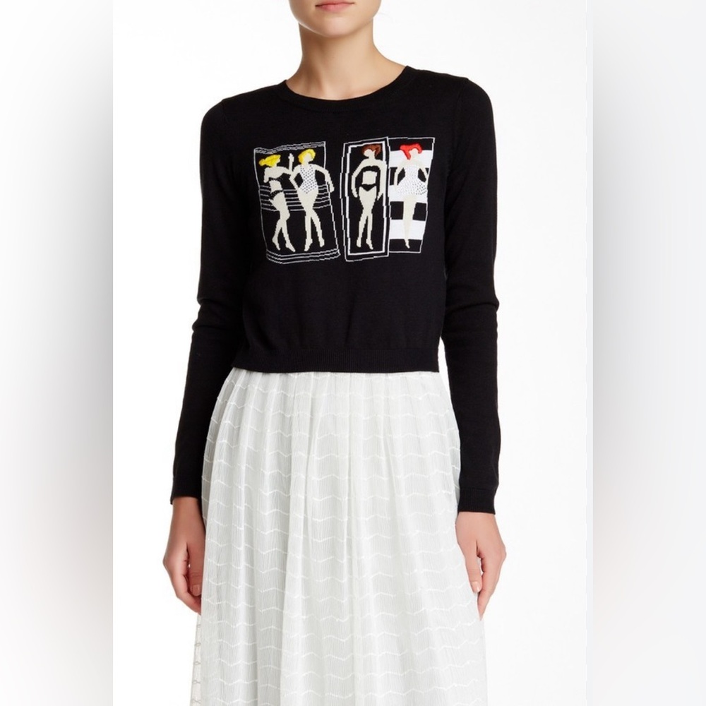 Alice + Olivia Babes Cropped Sweater